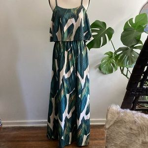 Boho cold shoulder maxi size Large